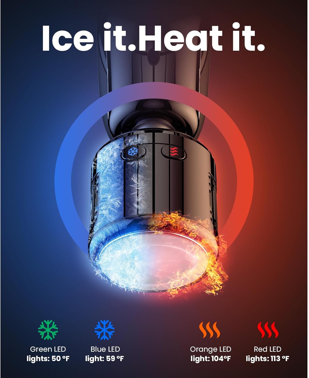 Q2 Pro Mini Massage Gun with Heat and Cold Head - 画像 (2)