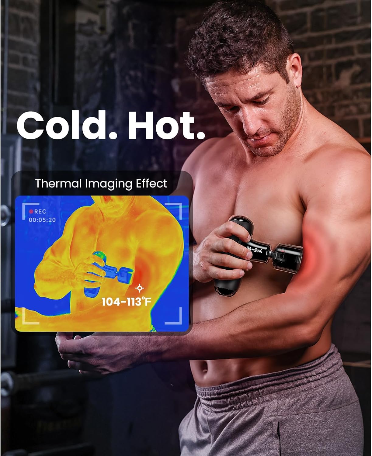 Q2 Pro Mini Massage Gun with Heat and Cold Head - 画像 (3)